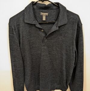 Van Heusen Men's Long Sleeve Navy Blue Sweater Shirt